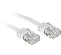 LINDY 47505 RJ45 Câble réseau, câble patch CAT 6 U/UTP 10.00 m blanc avec cliquet d'encastrement 1 p