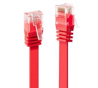 Lindy 47511 Câble patch plat Cat6, rouge, 1.00m Sans blindage