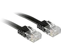 Lindy Câble patch réseau plat Cat.6 RJ45 U/UTP cuivre Noir 10 m
