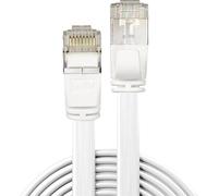 Lindy Câble réseau plat Cat.6A U/FTP Blanc 2 m