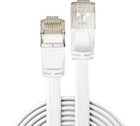 LINDY 47542 RJ45 Câble réseau, câble patch CAT 6a U/FTP 2.00 m blanc avec cliquet d'encastrement 1 pc(s)