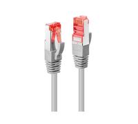 Lindy 47701 Câble Réseau Cat6 S/FTP (S-STP) Gris 0.5m RJ45 Mâle/Mâle, Contacts Or, Blindé, 1000Base-T(X), AWG27, 250MHz