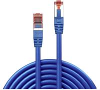 LINDY Câble réseau RJ45 47723 – Cat.6 S/FTP 10 m Bleu avec cliquet d'encastrement 1 pc
