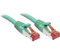 LINDY 47749 RJ45 Câble réseau, câble patch CAT 6 S/FTP 2.00 m vert avec cliquet d'encastrement 1 pc(