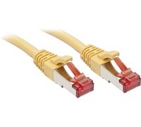 LINDY 47764 RJ45 Câble réseau, câble patch CAT 6 S/FTP 2.00 m jaune avec cliquet d'encastrement 1 pc(s)