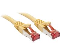 LINDY 47768 RJ45 Câble réseau, câble patch CAT 6 S/FTP 10.00 m jaune avec cliquet d'encastrement 1 pc(s)