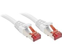 LINDY 47798 RJ45 Câble réseau, câble patch CAT 6 S/FTP 10.00 m blanc avec cliquet d'encastrement 1 pc(s)