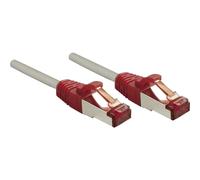 LINDY 47838 RJ45 Câble réseau, câble patch CAT 6 S/FTP 2.00 m gris avec cliquet