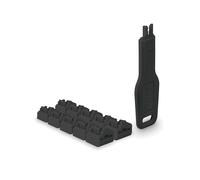 Lindy 47891 Kit de 10 Bloqueurs de Ports RJ-45 Noirs ABS avec imensions 20x74.5x5.9mm, Certifications CE/UKCA/RoHS/REACH