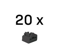 Lindy 47892 - Kit de 20 Bloqueurs de Ports RJ-45 ABS Noir - Dimensions 20x74.5x5.9mm - Certifications CE, UKCA, RoHS, REACH