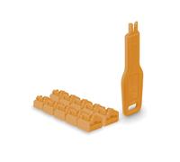 Lindy 47897 Kit de 10 Bloqueurs de Port RJ-45 Orange ABS Extraction - Dimensions 20x74.5x5.9mm - Certifications CE, UKCA, RoHS, REACH