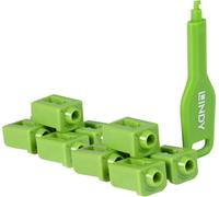 Lindy Verrous de ports SFP (10 pièces) avec clé, vert