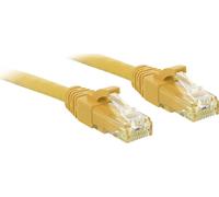 LINDY 48063 RJ45 Câble réseau, câble patch CAT 6 U/UTP 2.00 m jaune avec cliquet d'encastrement 1 pc(s)