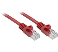 LINDY 48186 RJ45 Câble réseau, câble patch CAT 6 U/UTP 7.50 m rouge avec cliquet d'encastrement 1 pc(s)