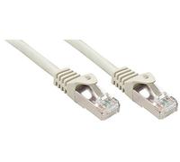 LINDY 48390 RJ45 Câble réseau, câble patch CAT 5e F/UTP 0.50 m gris avec cliquet d'encastrement