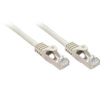 LINDY 48393 RJ45 Câble réseau, câble patch CAT 5e F/UTP 3.00 m gris avec cliquet d'encastrement