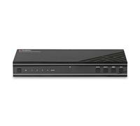 Lindy Commutateur vidéo/audio 4x1 HDMI 4K60 multivue sans coupure de bureau Noir