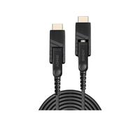 LINDY 50m Fibre Optic Hybrid Micro-HDMI 18G Cable with Detachable HDMI & DVI Connectors