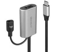 Lindy 5m USB 3.1 Active Extension Cable Type C to A - Black/Silver