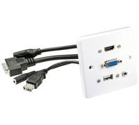 LINDY 60220 HDMI / VGA / USB / Jack Adaptateur [1x HDMI®, VGA, USB-A, Jack femelle 3.5 mm - 1x HDMI®, VGA, USB-A, Jack femelle