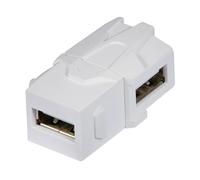 Lindy 60491 changeur de genre de câble USB 2.0 A Blanc