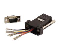 Lindy 70246 changeur de genre de câble RJ-45 FM 9-pin D M Noir