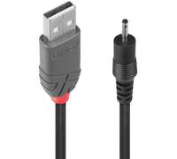 Lindy 70265 câble électrique Noir 1,5 m USB A EIAJ-01 (2.5 mm, 0.7 mm)