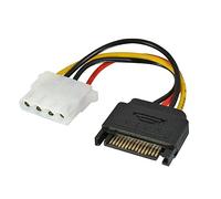 Câble adaptateur LINDY alimentation [1x Alimentation IDE femelle 4 pôles - 1x Alimentation SATA mâle 15 pôles] 0.12 m multicolore