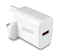Lindy 73415 chargeur d'appareils mobiles Smartphone, Tablette Blanc Secteur Charge rapide Intérieure