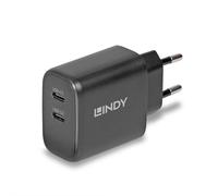 Lindy 73438 chargeur d'appareils mobiles Universel Noir Secteur Charge rapide Intérieure
