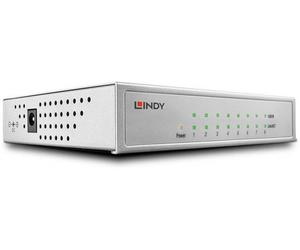 Lindy 8 Port 10/100/1000 GIGABIT Desktop Switch Premium metal case