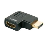 Lindy 90° Adapter - Left - Adaptateur HDMI - HDMI femelle pour HDMI mâle - blindé - connecteur à angle gauche, support 4K