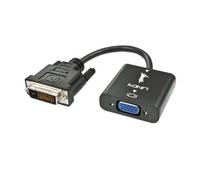 Lindy 38189 câble vidéo et adaptateur 0,1 m DVI-D VGA (D-Sub) Noir