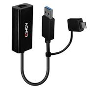 Lindy – Convertisseur USB 3.2 Gen 1 vers Ethernet Gigabit 43412 – USB-A & USB-C – 10/100/1000Mbit/s