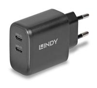 Lindy – Chargeur USB 65 W 2 ports USB-C – Technologie GaN – Design compact