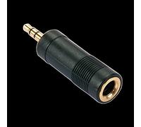 LINDY 35621 Jack audio Adaptateur [1x Jack mâle 3.5 mm - 1x Jack femelle 6.35 mm] noir