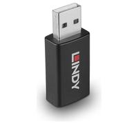 Lindy - Adaptateur USB - USB (M) pour USB (F) - USB 2.0 - bloqueur de données - noir