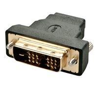 Lindy 41228 changeur de genre de câble HDMI-A FM DVI-D M Noir