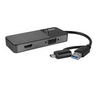 Lindy Adaptateur vidéo USB Type A mâle vers HD-15 (VGA) / HDMI 10 cm noir