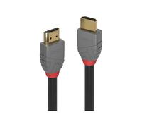Câble de raccordement LINDY HDMI Fiche mâle HDMI-A, Fiche mâle HDMI-A 7.50 m anthracite, noir, rouge 36966 contacts dorés Câble