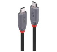 Lindy Anthra Line - Câble USB - 24 pin USB-C (M) pour 24 pin USB-C (M) - USB4 Gen3x2 - 48 V - 5 A - 1.5 m - support pour 4K60Hz (3840 x 2160), support 8K60Hz (7680 x 4320) - noir