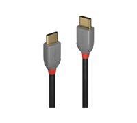 Lindy Câble USB 2.0 Type C 36871 mâle-mâle 1 m Noir/Gris