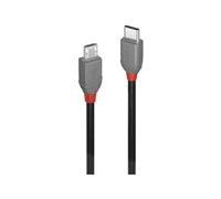 Lindy Câble USB 2.0 USB-C mâle vers Micro-B mâle 2 m noir, gris 36892