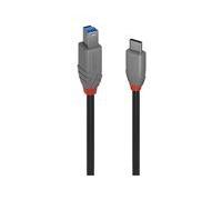 LINDY Câble USB USB 3.2 Gen1 USB-C® mâle, USB-B mâle 1.00 m noir contacts dorés 36666