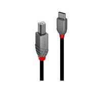 Lindy Câble USB Anthra Line 36940 – USB-C mâle vers USB-B mâle USB 2.0 50 cm noir
