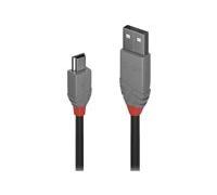 LINDY - Câble USB vers Micro USB 2.0 A/B, Anthra Line 0.5 Mètres, Câble avec Transfert de Données de 480Mbps| Compatible avec TV, Monitor, Tablet, Laptop, Camera | Câble de Charge| 10 Ans de Garantie