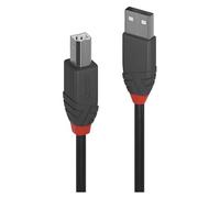 Lindy Anthra Line - Câble USB - USB (M) pour USB type B (M) - USB 2.0 - 7.5 m - rond - noir
