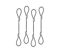 Lindy Attaches pour câbles et adaptateurs – Rétention de câble 25 cm – Pack de 4