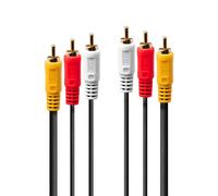 LINDY Audio-Videokabel 3xRCA m/m 1m 3xRca (1xV/2xA) m/m