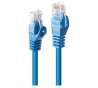 Lindy Basic - Cordon de raccordement - RJ-45 (M) pour RJ-45 (M) - UTP - CAT 6 - moulé, sans crochet - bleu